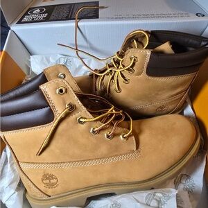 Timberland Tan and Brown High-Top Boots
